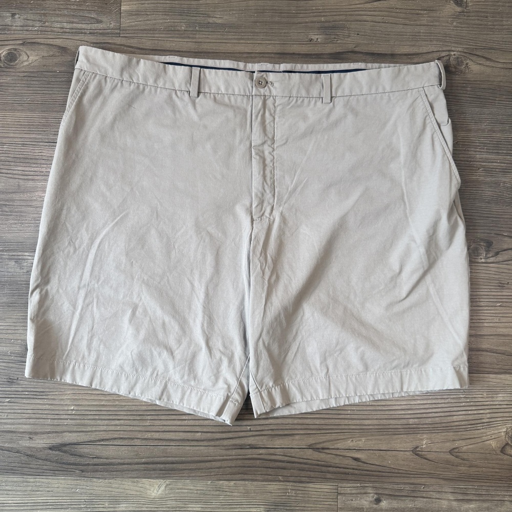 Vineyard Vines On-The-Go Shorts Mens Big 48 Beige Stretch Chino Golf Casual